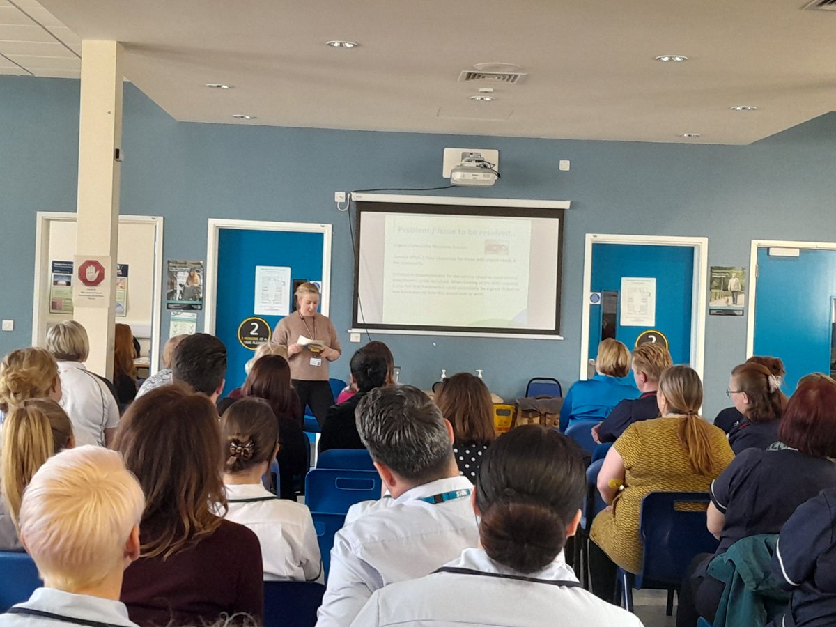 UCR (Urgent Community Response) sharing the work completed with Paramedics on how the 2 services can work together to improve patient care #Eastqualityshowcase @nhs_scft @scft_ourway