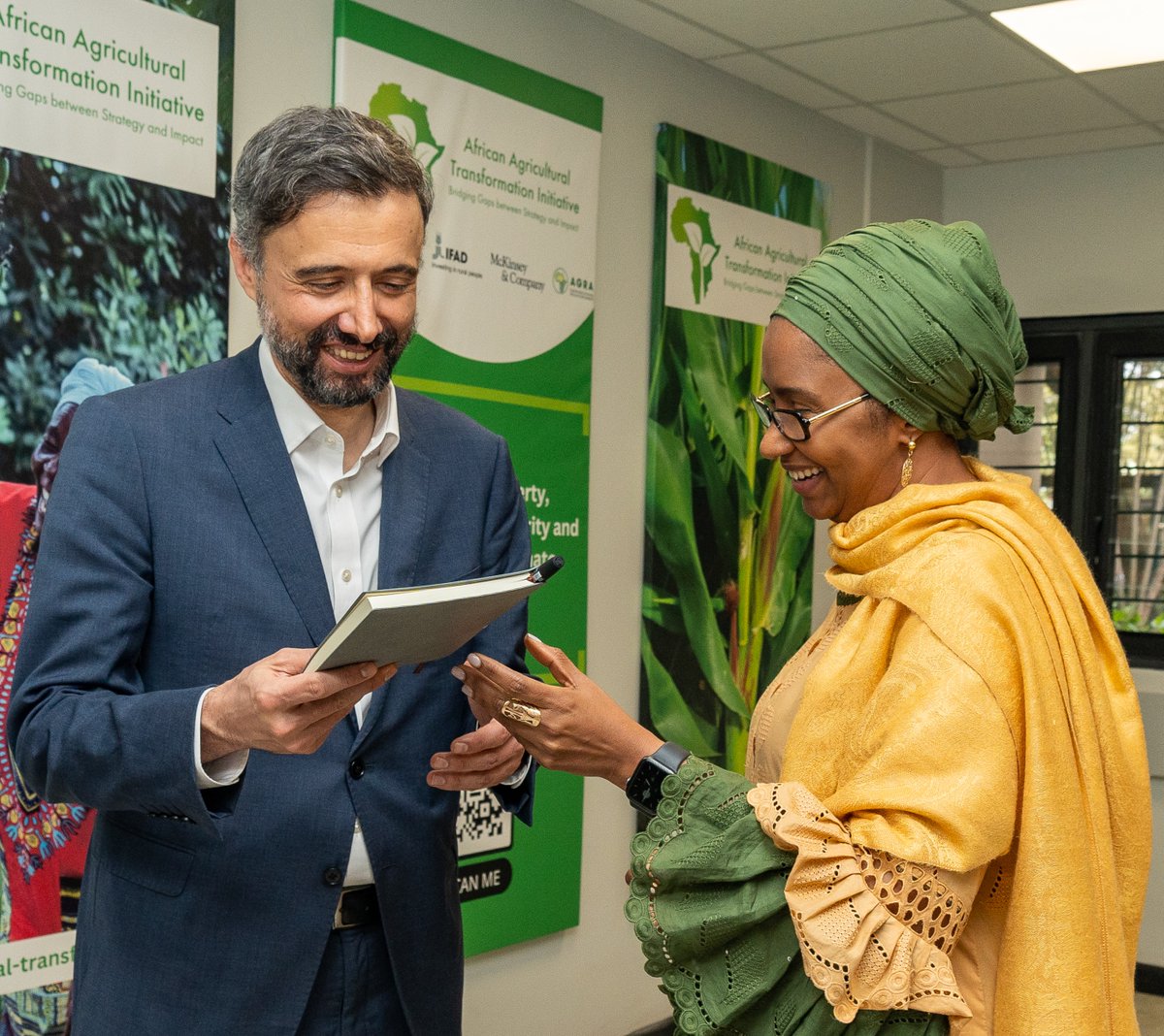 <a href="/IFAD/">International Fund for Agricultural Development</a>  President Alvaro Lario, met with #AATI Executive Director <a href="/Safia_Boly/">Safia Boly</a>  during his visit to the East and Southern Africa regional office of the Fund in Nairobi where #AATI is hosted. The AATI is grateful for IFAD's partnership towards agricultural transformation in Africa.