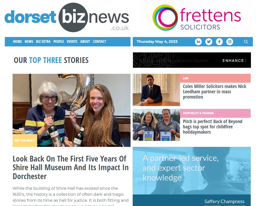 DorsetBizNews - bright, upbeat, positive. Today’s Top Three stories on dorsetbiznews.co.uk Just click... #BusinessNews #dorset #business #dorsetbusiness #backingdorsetbusiness #dorsetbiznews #dorsetbusinessnews #museum #notforprofit #solicitorsuk #hospitalityindustry #tourism