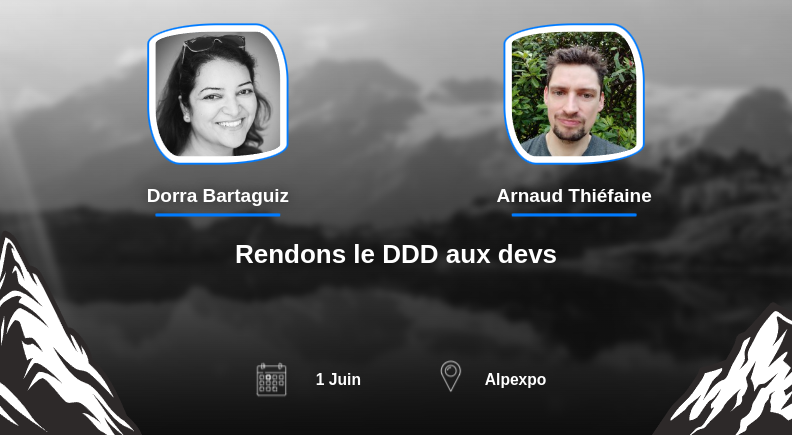 📢 Le Domain-Driven Design (DDD) fête bientôt ses 20 ans! Mais reste encore complexe pour les développeuses, développeurs. Venez découvrir comment faire émerger le raisonnement métier avec des refactorings simples et pratiquez enfin le DDD! <a href="/DorraBartaguiz/">Dorra Bartaguiz</a> <a href="/ArnaudThiefaine/">Arnaud Thiefaine</a>