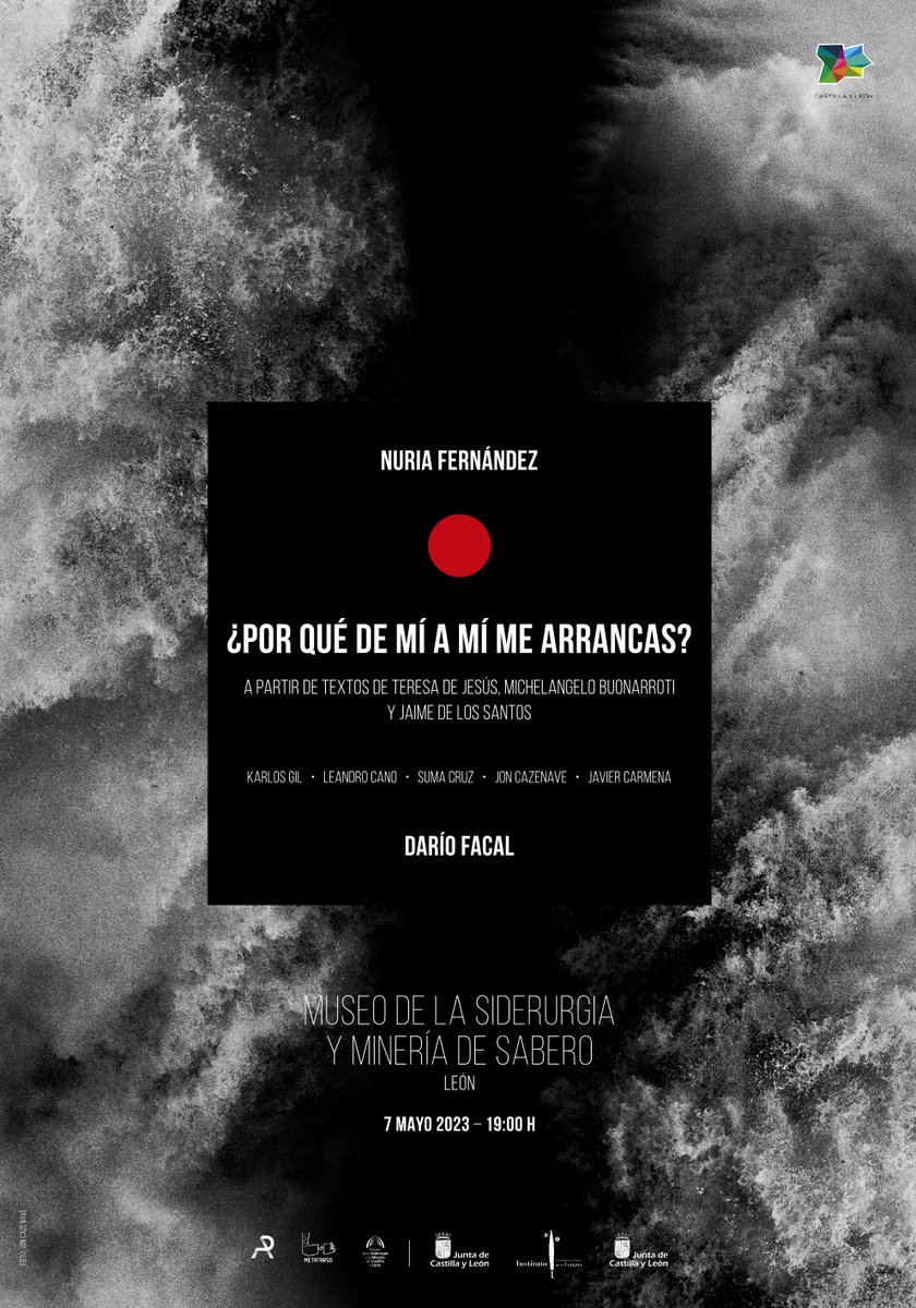 El <a href="/ILCyL/">Instituto Castellano y Leonés de la Lengua (ILCYL)</a> en colaboración con el <a href="/MuseoSiderurgia/">MUSEO DE LA SIDERURGIA Y LA MINERIA DE CYL</a>
de  #Sabero #Leon  el domingo 7 de mayo, a las 19.00 horas, la representación ¿Por qué de mí a mí me arrancas?
<a href="/metatarsoteatro/">METATARSO</a>

+info: acortar.link/IectGY