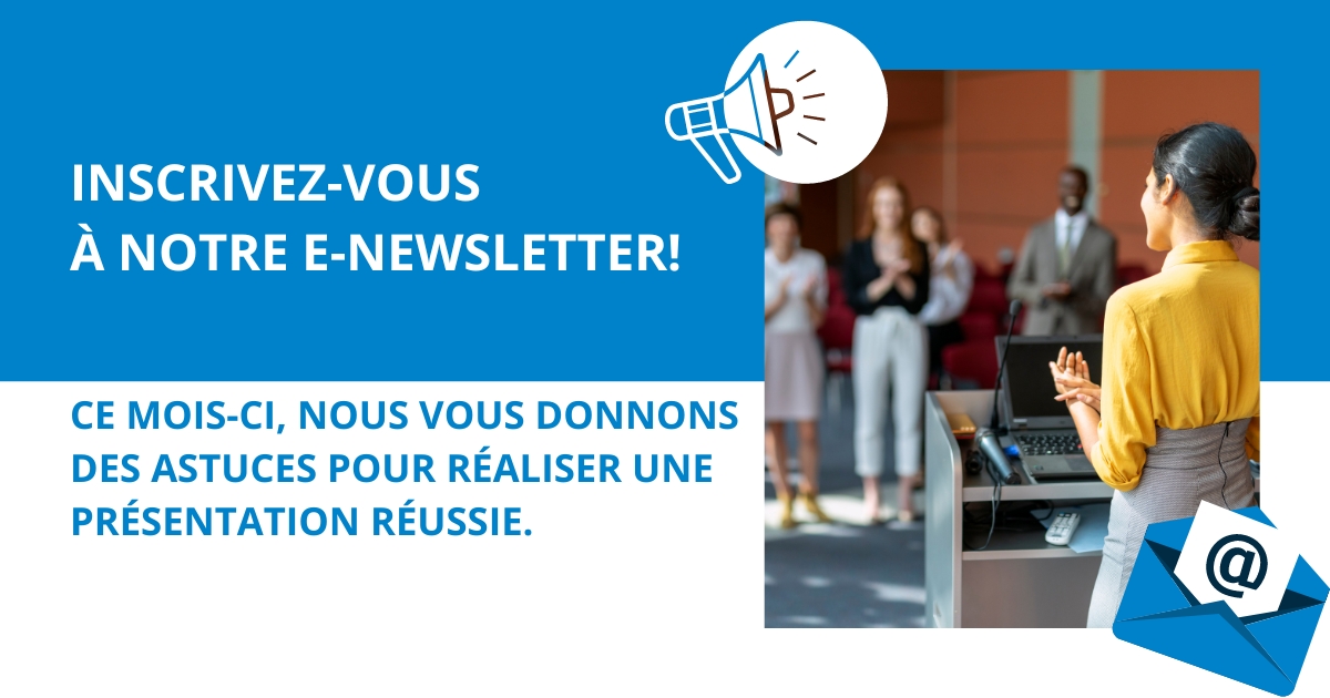 Ce mois-ci dans notre newsletter, nous vous donnons les clefs d'une présentation réussie!

Découvrez également notre Masterclass du moment qui vous permettra d'aller plus loin dans l'art de l'exposition de l'information!

Abonnez-vous 👉cfjm.hubspotpagebuilder.eu/choisissez-vos…