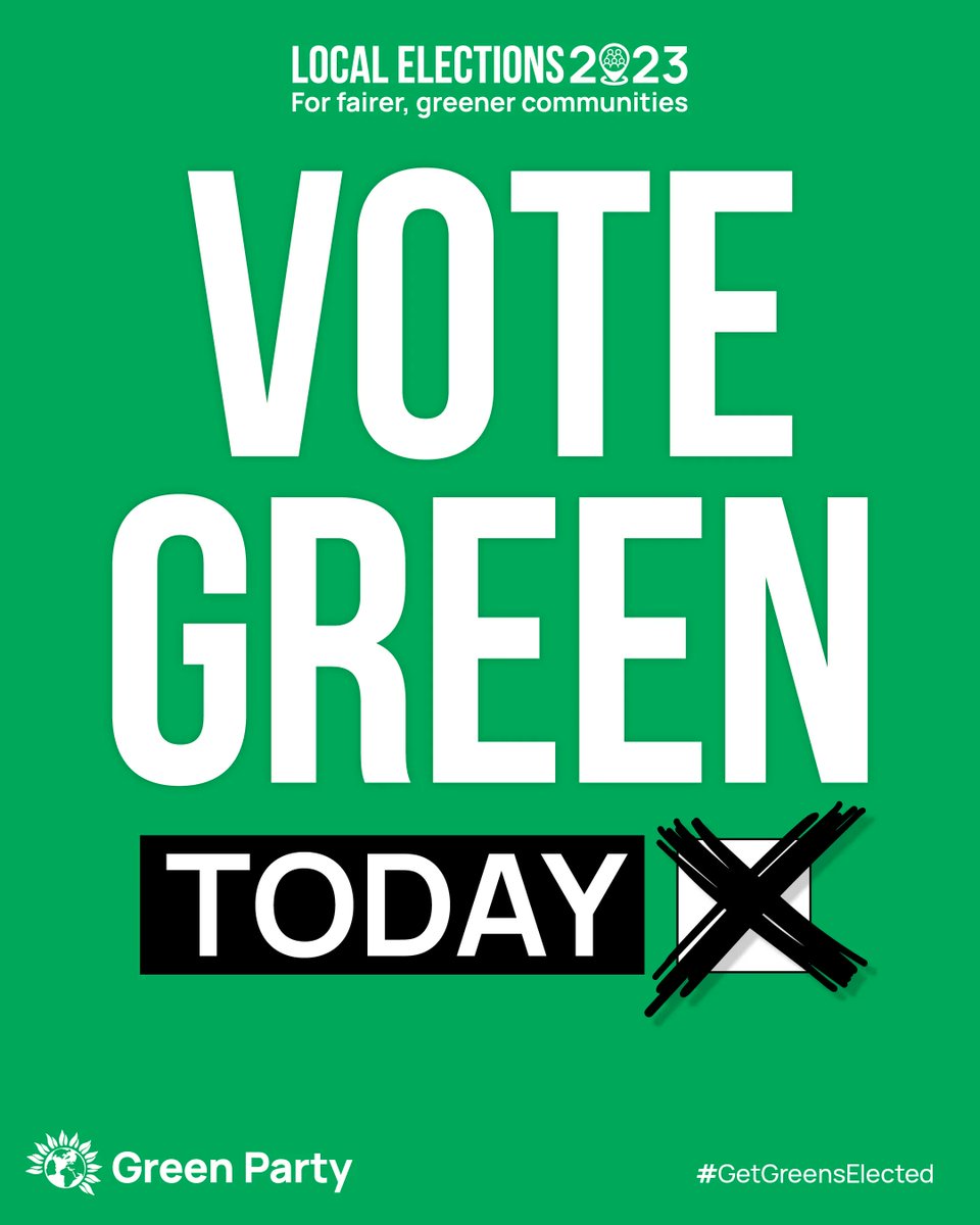 TheGreenParty's tweet image. 💚 Today is the day.

🗳️ Vote Green for fairer, greener communities.

🔃 Share and comment to help spread the word.

#GetGreensElected