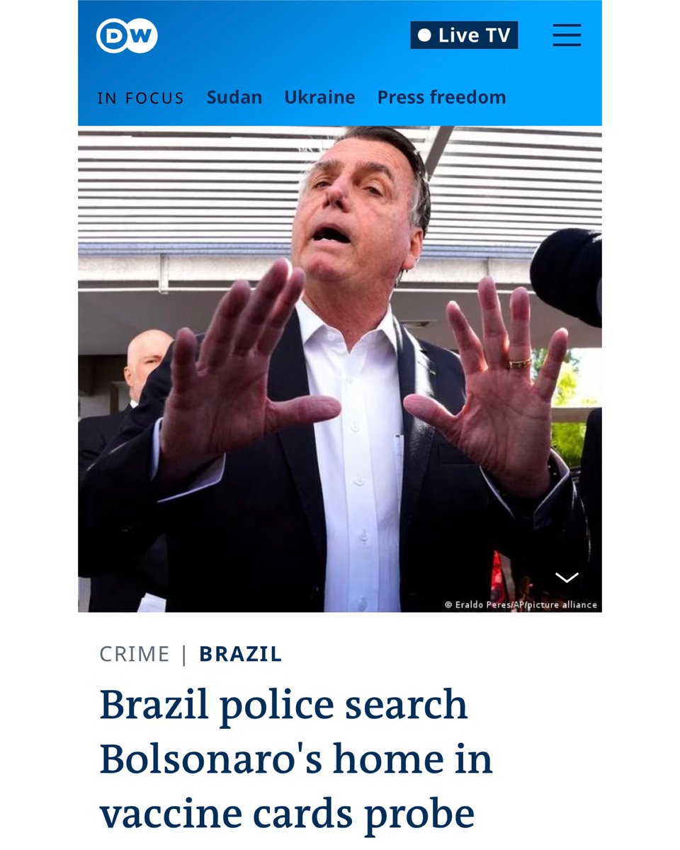 ForabolsonaroL's tweet photo. 03/05/23

#bolsonarovergonhamundial #bolsonaronacadeia 
#grandedia 
#cartaodevacina #coronelcid #maurocid #semanistia 
#anistianão 
#policiafederal 
#bolsonaro #bolsonarocorrupto #fechadocombolsonaro #fechadoscombolsonaro https://t.co/a05mclekwI