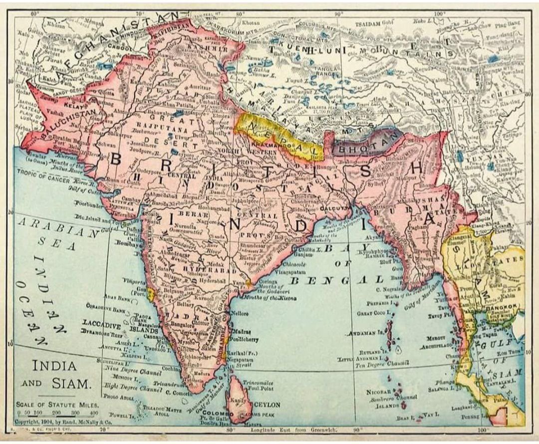 Krishna Tupe on Twitter "Map of British India (1904)"