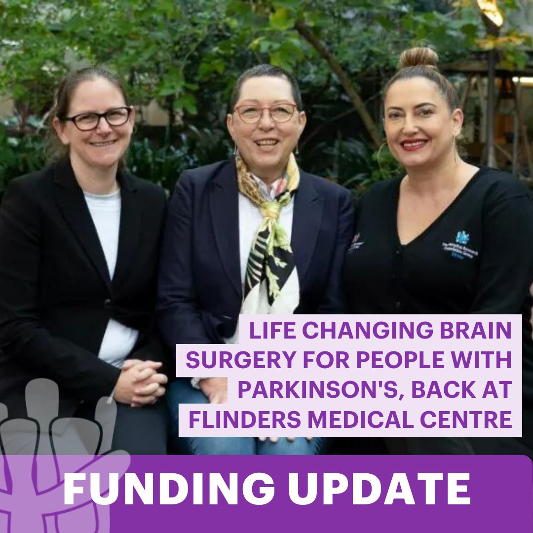 #DeepBrainStimulation #surgery for people with #Parkinsons is back and changing lives at Flinders Medical Centre after receiving $268,000 grant from THRF Group to purchase new equipment after previous equipment was damaged. Learn more: hubs.ly/Q01NDrpg0 @SouthernAdlLHN