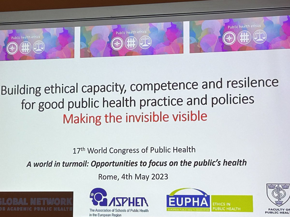 Public health ethics underpins all that we do in public health. 

How we embed ethics  into practice & whose values are prioritised has a significant impact on outcomes for Indigenous people. 

#WCPH2023