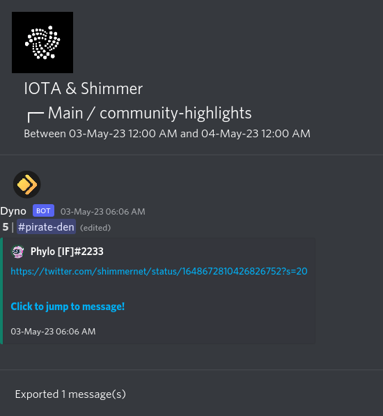 IOTAXTeams's tweet photo. 1/
#IOTA and #Shimmer Discord #community highlights.
🌐 Learn more and join the discussion https://t.co/USN5qQtgEN. https://t.co/D1rJJ72ny4