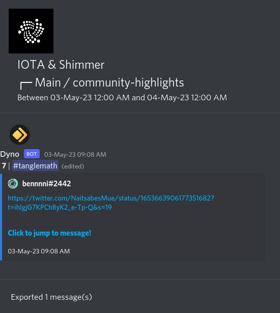 IOTAXTeams's tweet photo. 1/
#IOTA and #Shimmer Discord #community highlights.
🌐 Learn more and join the discussion https://t.co/USN5qQtgEN. https://t.co/D1rJJ72ny4