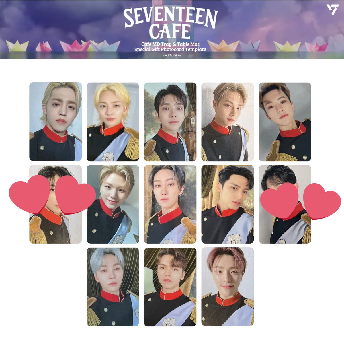 luvjaykewonhui's tweet photo. wts lfb ph svt 

svt cafe tray set tingi 

300 per pc ! 
500 tray set 

all avail except wonwoo and dk 
will prio maknae takers and who will get tray set

ctto for the pic 

help rt pls

t. svt cafe tray set photocard https://t.co/Up2Q1QwTjR