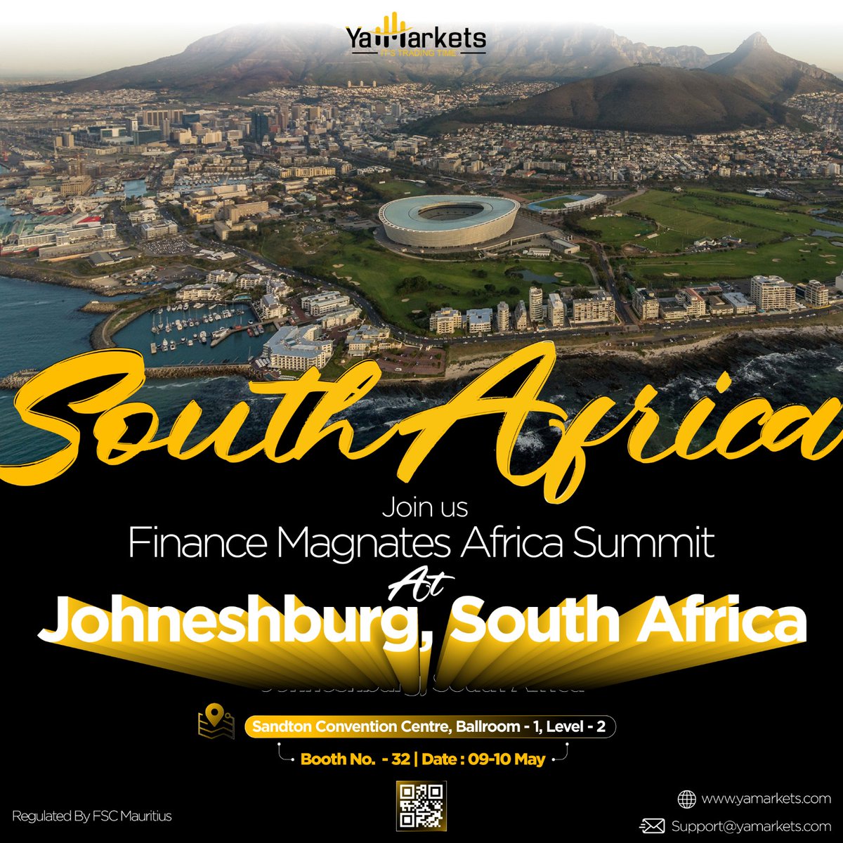 markets_ya's tweet photo. Join us at the Finance Magnates Africa Summit in Johannesburg, South Africa, to be held at the Sandton Convention Centre, Ballroom -1, Level-2. 
#FMAfricaSummit #FinanceMagnates #Johannesburg #SouthAfrica #FinancialIndustry #Networking #Innovation #StallNo32 #Forex_Analysis https://t.co/67RgyuXLq2
