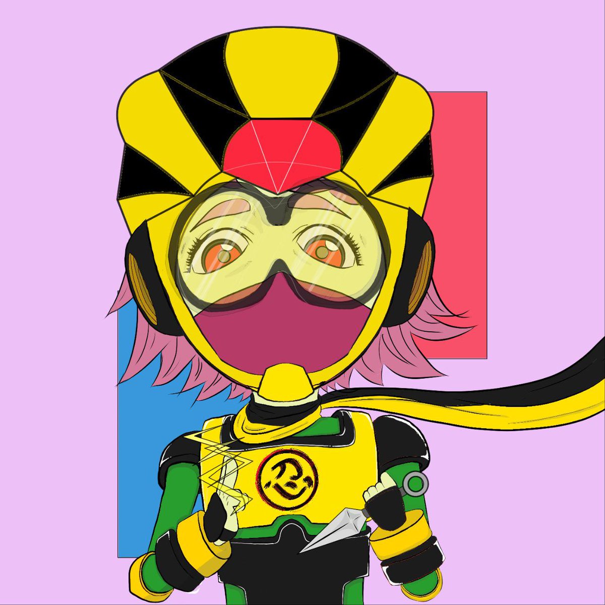 HYPedRONIN's tweet photo. NeoShinobi-Q, the Bumblebee Kunoichi (female ninja). Beware scammers, she will #Sting you with her kunai.
#NeoShinobiQ #NFT #Scamfighter #ComingSoon https://t.co/ViOkXVoCFG
