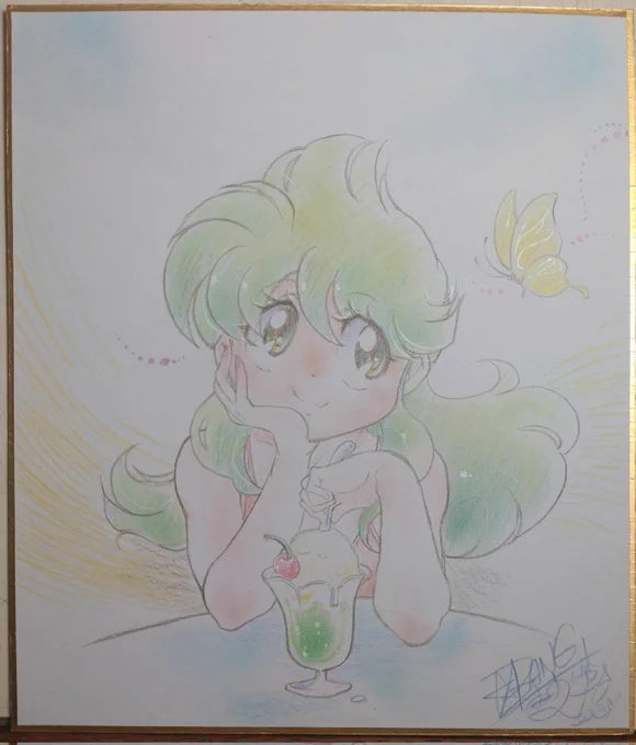 ちょっといつもと違う趣の中版色紙仕上げ中。 #コミティア144