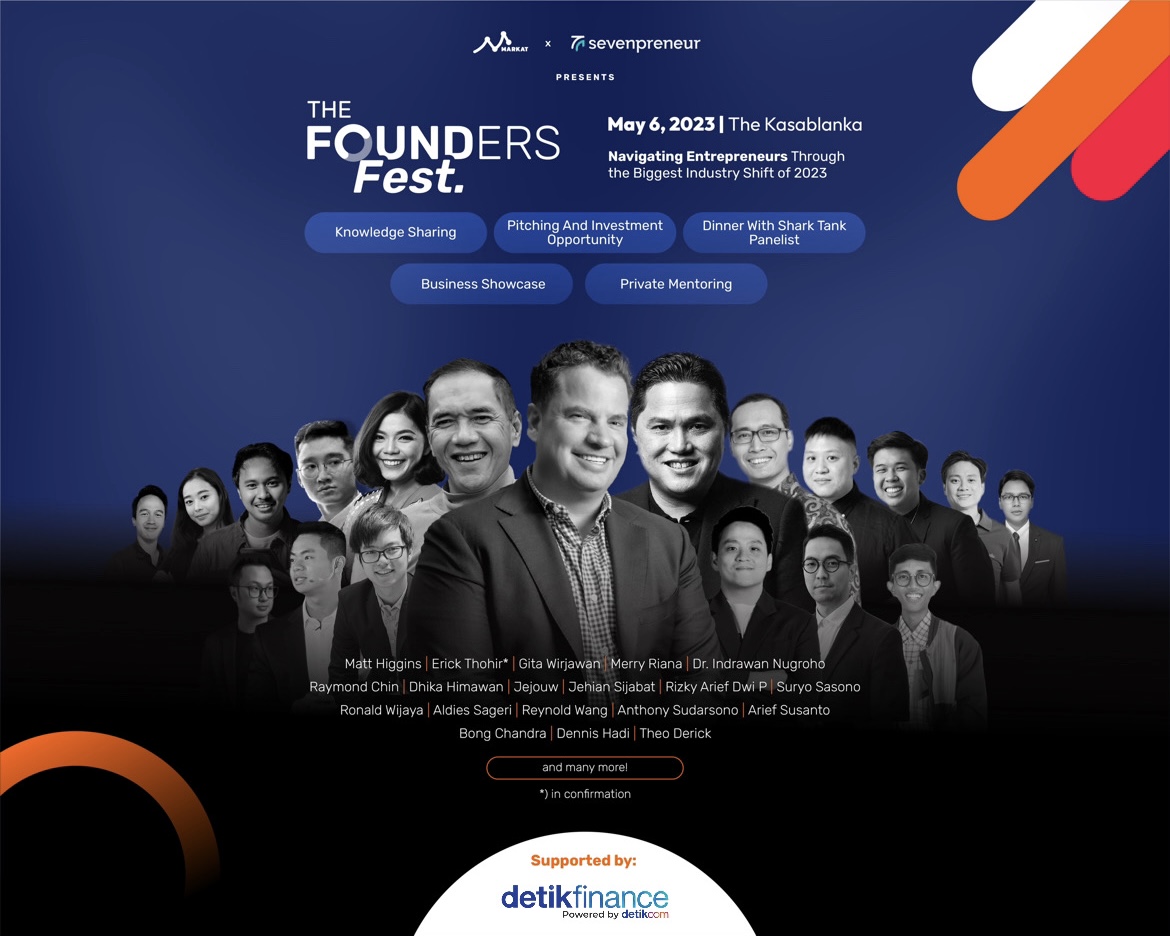 detikfinance's tweet photo. The Founders Fest!
Di sini kamu bisa mendengarkan pemaparan dari para ahli bahkan kesempatan untuk mempresentasikan bisnis kalian di depan Matt Higgins! Catat tanggalnya! 6 Mei 2023, di Kota Kasablanka
Untuk info lebih lanjut @thefoundersfest
#thefoundersfest #matthiggins https://t.co/LkJ8Sf2Ztr