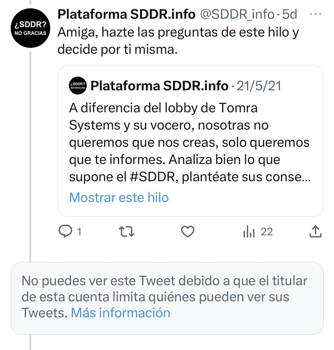 Plataforma SDDR.info tweet media