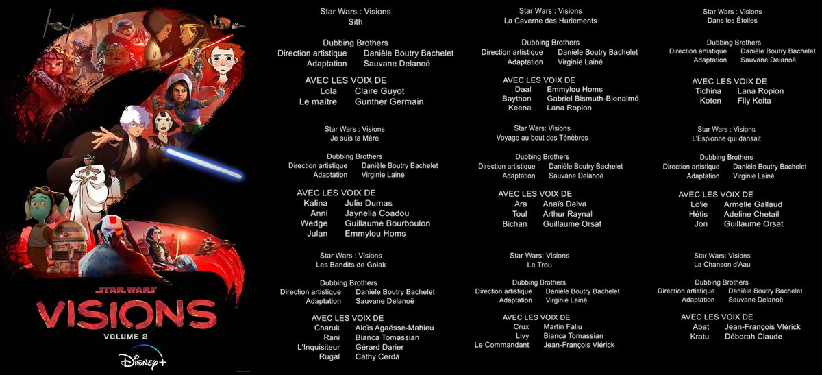 Carton de doublage de la série "Star Wars : Visions" saison 2 sur Disney + #StarWarsDay 

Avec @GabrielBisBien <a href="/GuillaumeOrsat/">Guillaume ORSAT</a> @adeline_chetail <a href="/BiancaTomassian/">Bianca tomassian</a> et <a href="/MartinFaliu/">Martin Faliu</a>