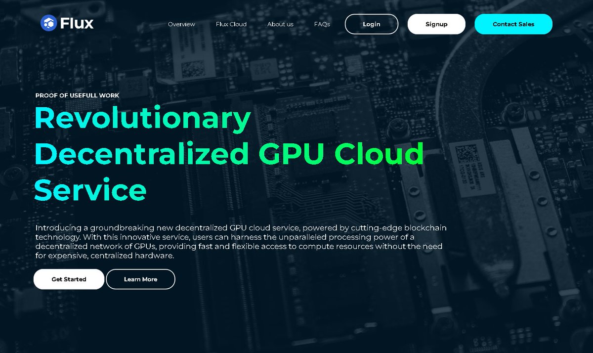 tsncrypto's tweet photo. 🧵1/7 The future of #GPUmining is changing with the rise of #AI and the need for more efficient ways to utilize GPU resources. Check out $Flux's innovative Proof of Useful Work (PoUW) compute-on-demand network that aims to address chip shortages and resource waste.👇 https://t.co/mVeJES3oLy
