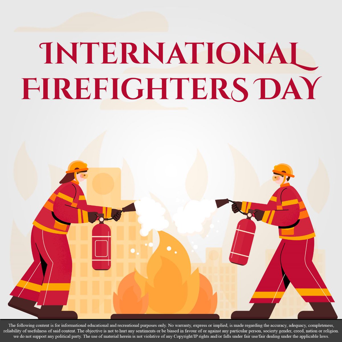 Bufferingmedia's tweet photo. #InternationalFirefightersDay This day marks #lifetimeservice given both by firefighters and by all those who support fire #emergencyservices. #Buffering_MediaTech #salutes all the #firefighters who #risk their lives to serve the #nation.
#InternationalFirefighterDay2023 https://t.co/3YRlgUYneU