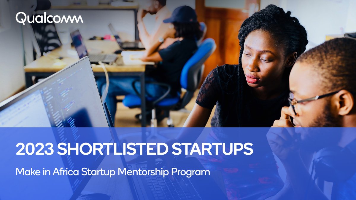 QualcommPolicy's tweet photo. Today, we’re excited to announce the 10 startups selected to participate in the @Qualcomm #MakeInAfrica Startup Mentorship Program.

Meet the startups and learn more about the program: https://t.co/J2Dtf3GsVX https://t.co/kKAXWayKFw