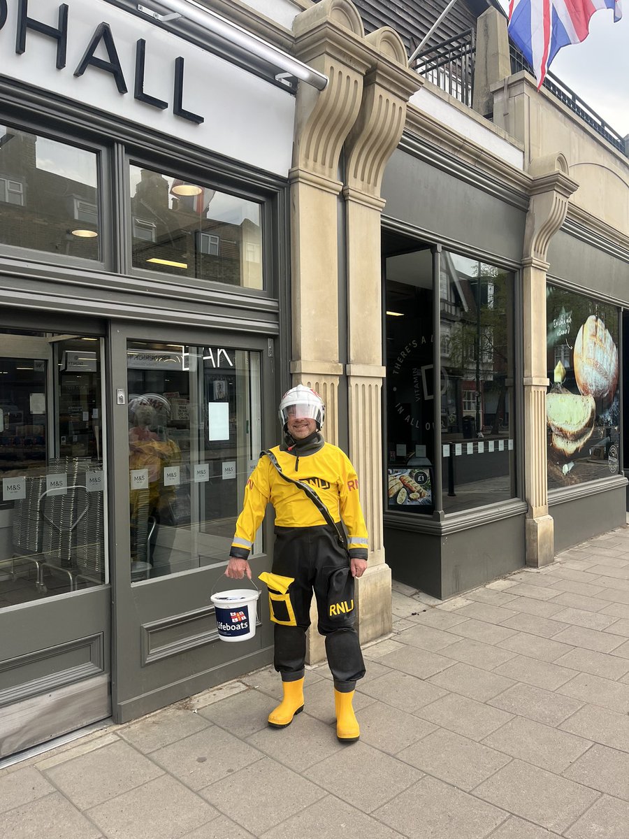 We are outside M&amp;S Teddington collecting for Mayday. Come and support your local lifeboat station!