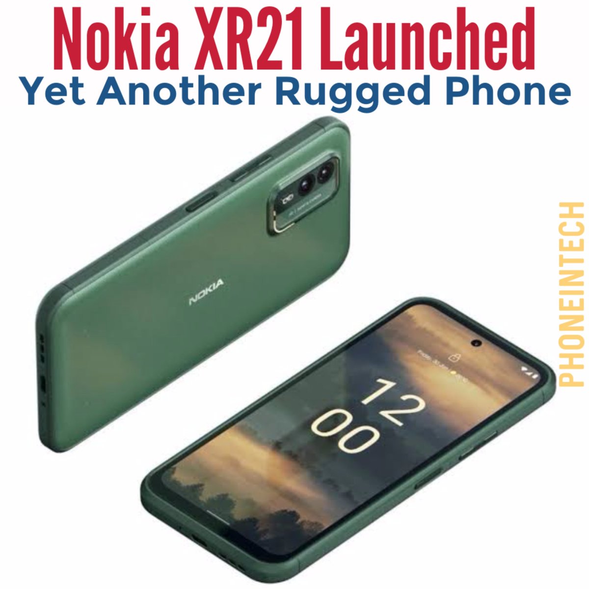 Nokia XR21 launched on Wednesday. It offers IP69K water and dust resistance. It features a 64 MP dual camera setup and a 6.49 inch Full HD+ IPS display. It runs on a Snapdragon 695 5G SoC and pricing starts at GBP 499.

#NokiaXR21 #NokiaSmartphones #PhoneinTech