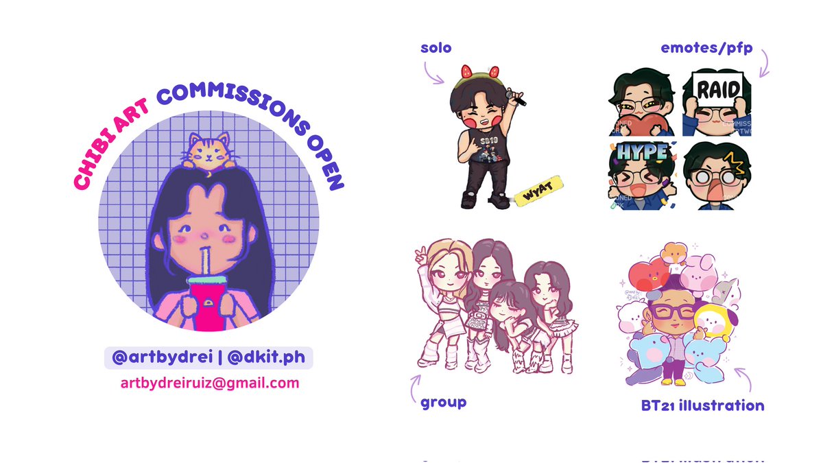 dreiruiz_'s tweet photo. [CHIBI ART / EMOTES COMMISSIONS OPEN]

hi! I’m opening chibi commissions Limited slots are available via artistree (USD)
extremely discounted price for those here in PH  (via Gform link) 

check replies for more details

info/order here: https://t.co/EosJrxjmZH

RT appreciated ♡ https://t.co/80Ywkz9BEC