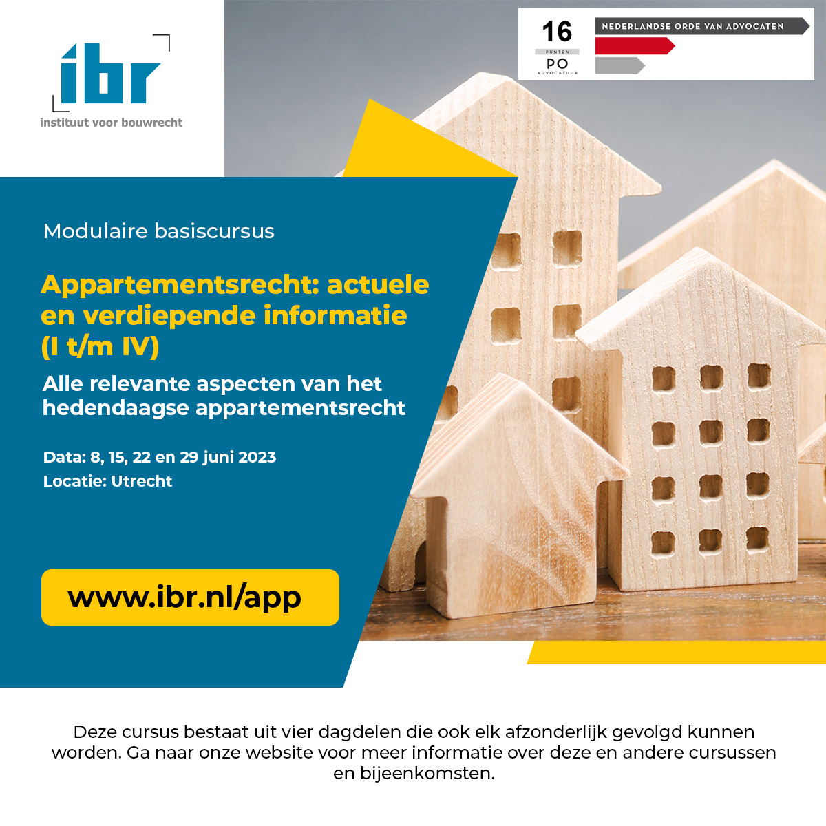 Voor wie met VvE’s te maken heeft bieden wij een interessante cursus #appartementsrecht die in delen of in zijn geheel kan worden afgenomen. Neem een kijkje op onze website voor meer info: ibr.nl/onderwijs/priv…

#vve