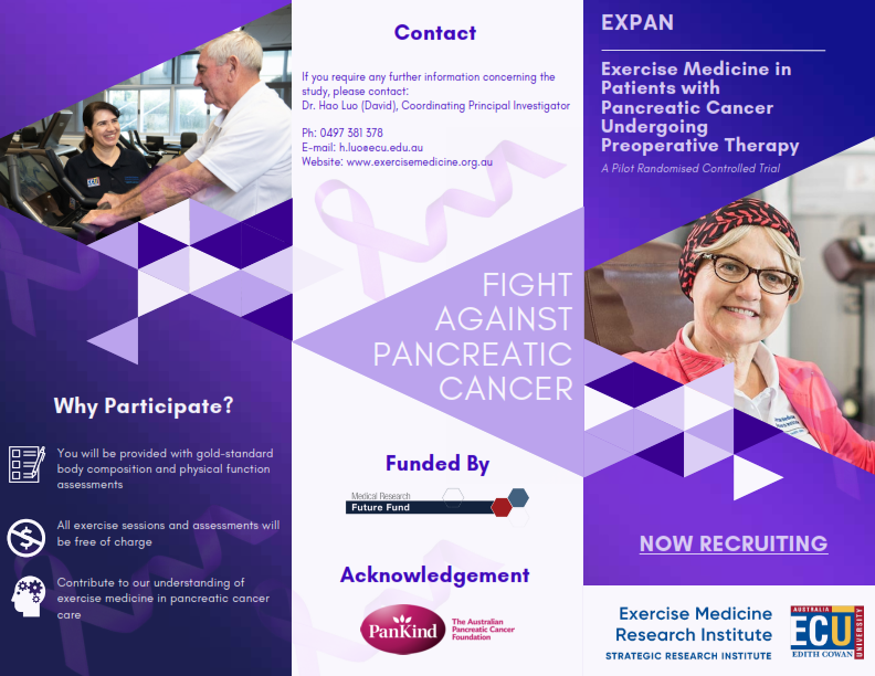 EMRI_ECU's tweet photo. To find out how other EMRI programs may benefit you, please contact us on 08 6304 3444 or email emri@ecu.edu.au
#pankind #emri #pancreaticcancer #exerciseismedicine #putyourfootdown2023 https://t.co/Kwp8ipXlye