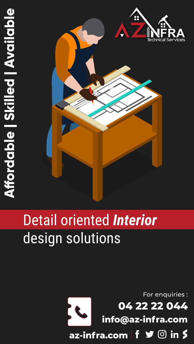 azinfrauae's tweet photo. A skilled team that provides affordable #interiordesign solutions is only available at #AZInfra
Get in touch with our sales team
#interiordesign #design #interior #homedecor #architecture #home #decor #interiors #homedesign #art #interiordesigner #furniture #decoration https://t.co/rfJG5VCzUg