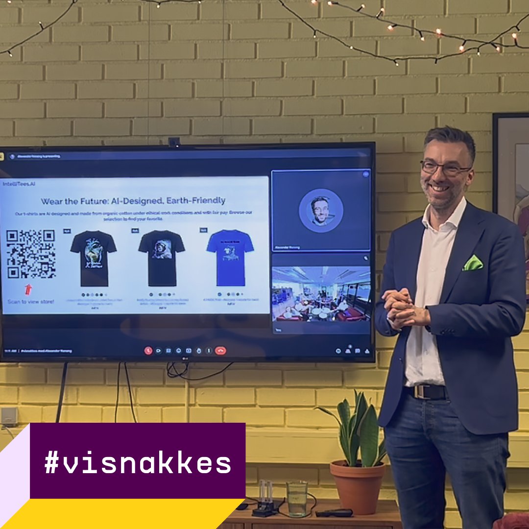 Hva har AI å si for fremtiden? 
Vi fikk besøk av Alexander Haneng; Direktør for Digital Innovasjon i Posten og Bring.
Tema var AI, T-skjorter, fremtidens teknologi og hvordan han tok en idé, og gjorde den om til et globalt AI-motemerke på 30 dager! 

Takk for besøket!

#Visnakkes