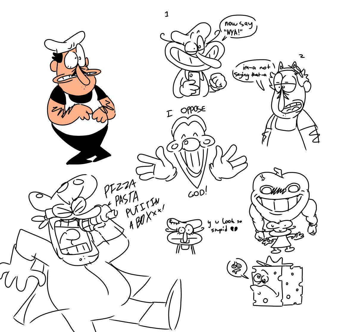 boogerboy on Twitter "pizza pasta put it in a box bring it here and