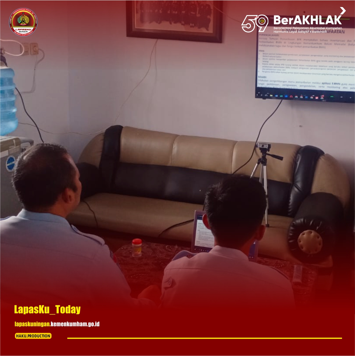 Pengenalan Penggunaan Aplikasi e-BMN, Lapas Kuningan ikuti kegiatan  Sosialisasi.

Kemenkumham Jabar
R. Andika Dwi Prasetya
#KemenkumhamJabar
#RAndikaDwiPrasetya