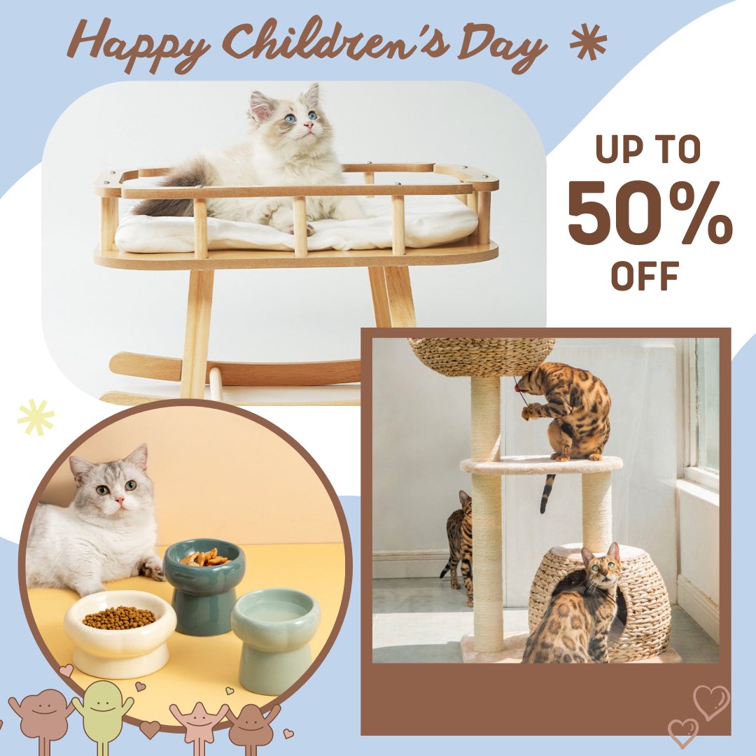 Felivecal's tweet photo. Happy Children's Day!

Up to 50% off selected products！

#cattree #kitty #dailycat #kittenself #kitten #kittens #meow #cats #cat #catlove #dog #cattower #catlife #cutecat #kittylove #cattoy #kittytoy #catbed #sale #childrensday #gifts #firstminute #kids #happykids #children https://t.co/klZp7gl8sj