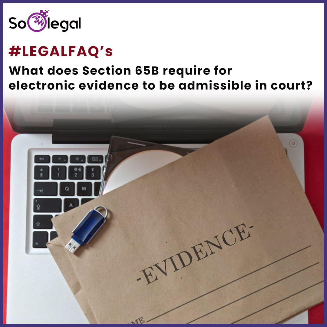 Soo_Legal's tweet image. According to Section 65B, electronic evidence must be accompanied by a certificate, which is signed by a person who has knowledge of the operation of the device that produced the electronic record. 

Read More - bit.ly/3pbpCiA

#legalfaqs #section65b #SoOLEGAL