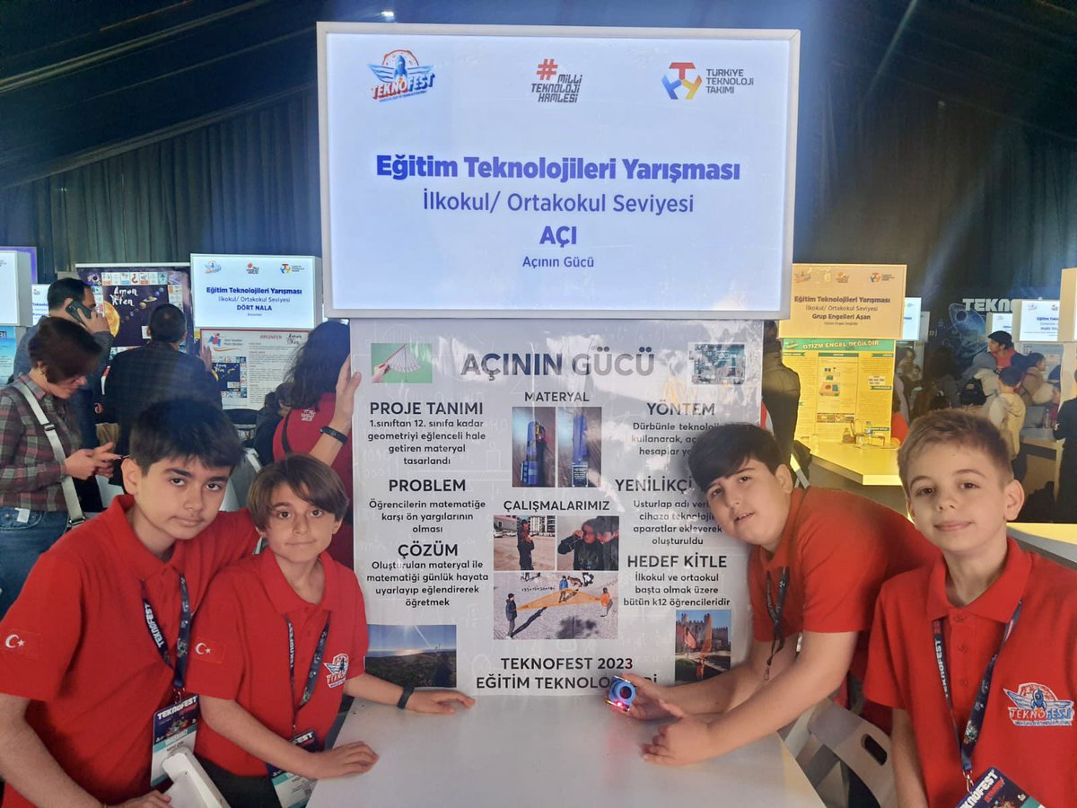 KODELİ Atölyesi bulunan 29 Ekim Ortaokulu'nun “Açı” adlı takım ile yarıştığı Teknofest 2023 Eğitim Teknolojileri Yarışmasında "Açının Gücü" projesi ilkokul ve ortaokul kategorisinde 2.lik derecesi almıştır. Katılım sağlayan öğrencilerimizi tebrik ediyoruz.😊👏🏼