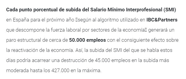 jorgedioni's tweet photo. Según indicó hace unos meses el algoritmo de IBC, cada punto porcentual del subida del SMI genera un paro estructural de 50.000 empleos. #stopdatamongers https://t.co/flIHUmUTvl