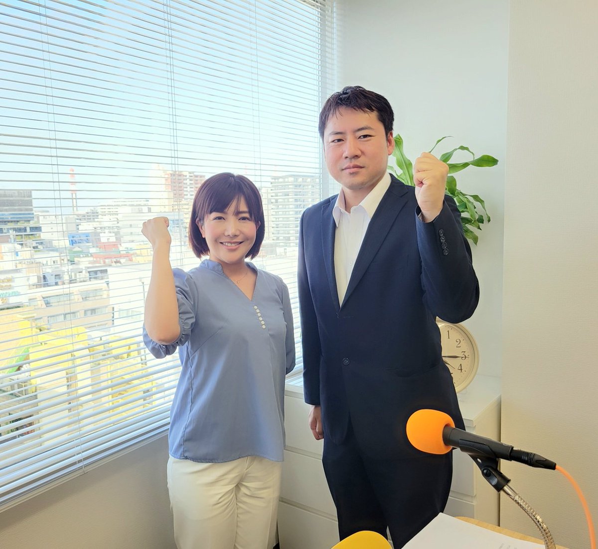 ラジオの収録をしました(^_^) ゲストは元立川市議NHK党久保田学さん