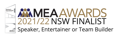 We are so excited to be a 2021/22 Finalist in the Meetings &amp; Events Australia Awards – Speaker, Entertainer or Team Builder.