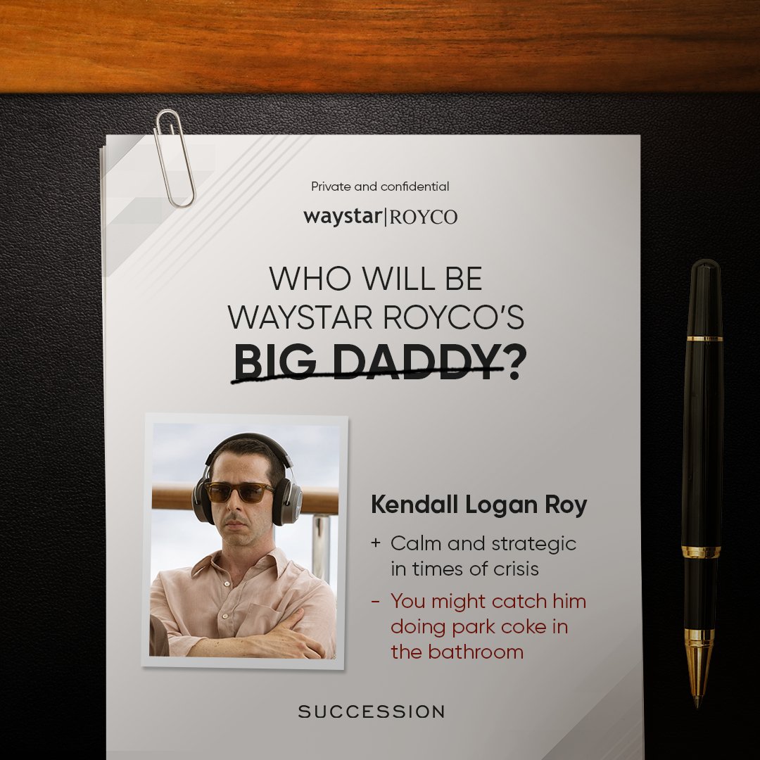 HBOAsia's tweet photo. Now that the big fish is gone, who will take the seat as #CEO of #WaystarRoyco?
Watch #Succession #Season4 every Monday on #HBOGO to find out! https://t.co/SnLpicKPIA