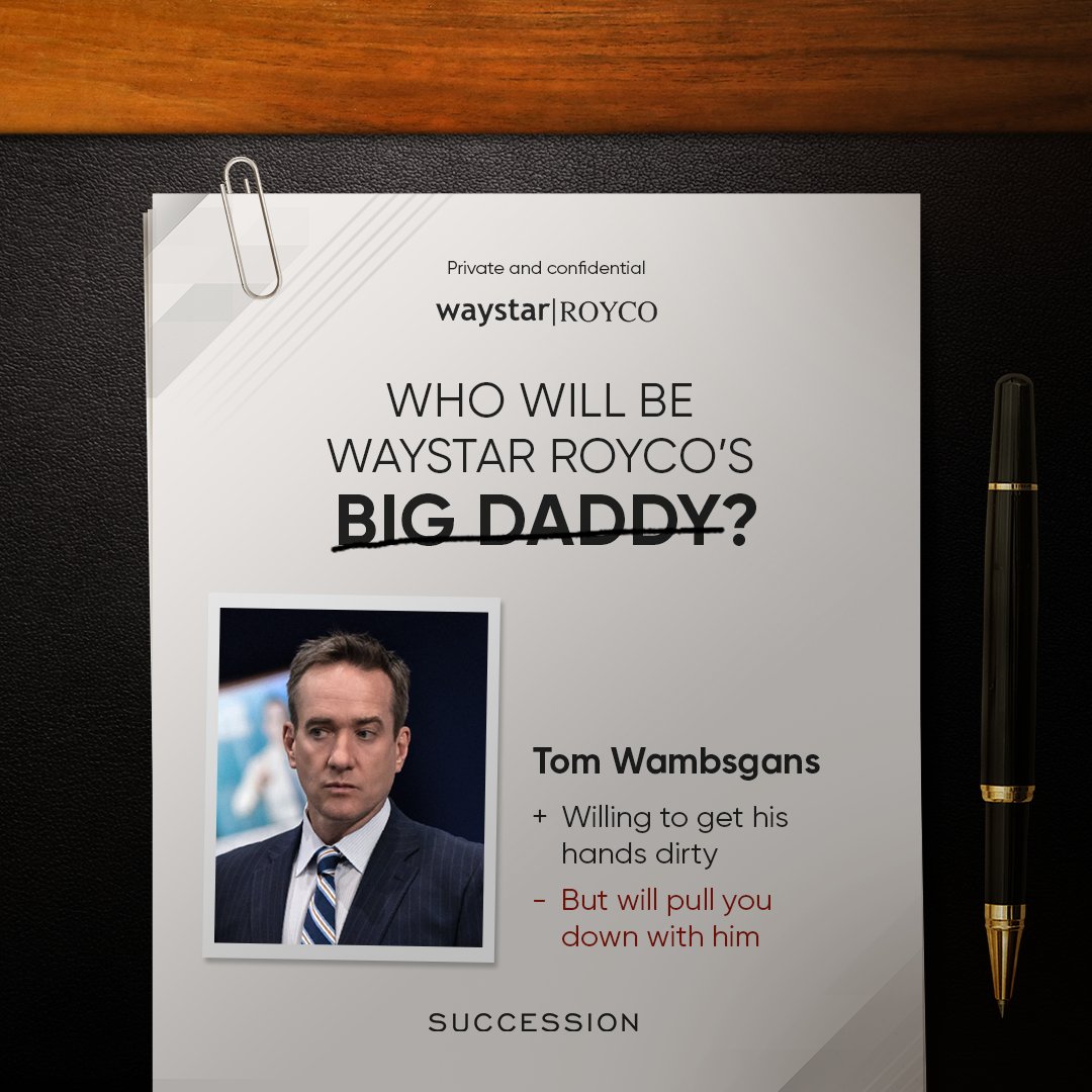 HBOAsia's tweet photo. Now that the big fish is gone, who will take the seat as #CEO of #WaystarRoyco?
Watch #Succession #Season4 every Monday on #HBOGO to find out! https://t.co/SnLpicKPIA