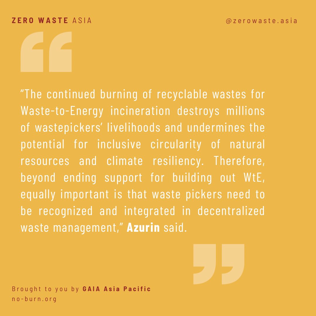 ZeroWasteAsia's tweet photo. GAIA Asia Pacific together with other civil society organizations (CSOs) call on the Asian Development Bank to increase transparency in its financing of energy tech projects. #NoTrashTalkADB #NoTimeToWaste #ProtectionNotPollution #BurnNot  
#ADBAnnualMeeting #ADBIncheon https://t.co/xHnjiopaXJ