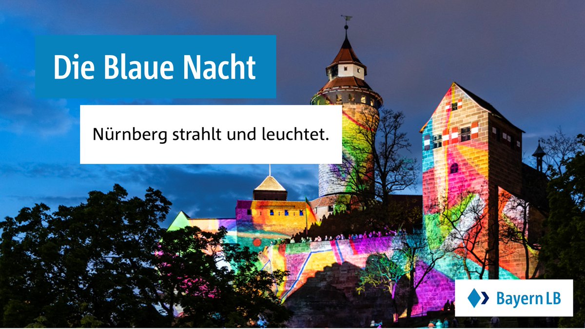 Am 5. (Preview) und 6. Mai findet #DieBlaueNacht in Nürnberg statt. Die #BayernLB als einer der Sponsoren wünscht allen Besucherinnen und Besuchern unvergessliche Stunden. 
Bild: ©Uwe Niklas - uweniklas.gutefotografie #nürnberg