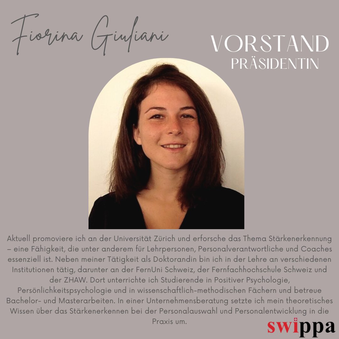 swippaCH's tweet photo. Fiorina Giuliani, President of the Board introduces herself!

"As a curious and creative person, I love to play with ideas and implement them together with others."

#Vorstand #positivemindset #ausdemvorstand #specialedition #SWIPPA #positivepsychology #positivepsychologie https://t.co/4cQifWErXL