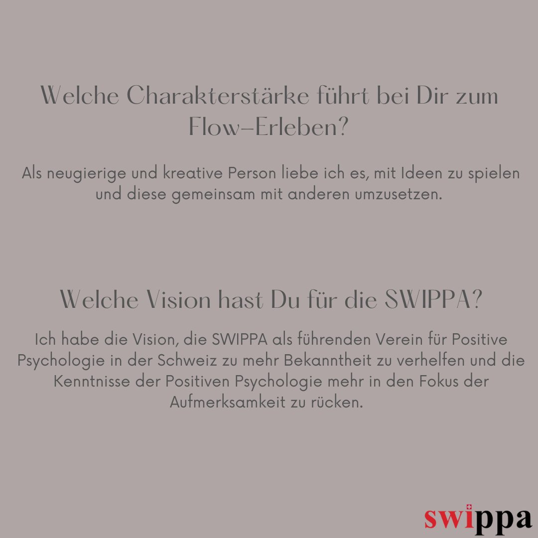 Fiorina Giuliani, President of the Board introduces herself!

"As a curious and creative person, I love to play with ideas and implement them together with others."

#Vorstand #positivemindset #ausdemvorstand #specialedition #SWIPPA #positivepsychology #positivepsychologie