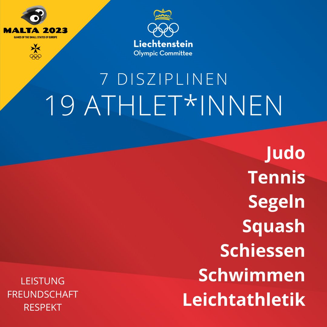 olympic_li's tweet photo. GSSE-Team Liechtenstein steht!

An den 19. Kleinstaatenspielen auf Malta wird Liechtenstein mit 19 Athletinnen und Athleten an den Start gehen.

#GSSE2023
#Malta
#LOC
#TeamLiechtenstein https://t.co/HAOzQZAPEA