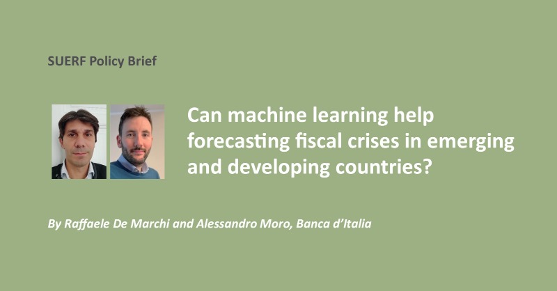 suerf_org's tweet photo. #SUERFpolicybrief "Can machine learning help forecasting fiscal crises in emerging and developing countries?" by Raffaele De Marchi and Alessandro Moro, @bancaditalia

#FiscalCrises #DebtSustainability #EmergingAndDevelopingCountries #MachineLearningTechniques
