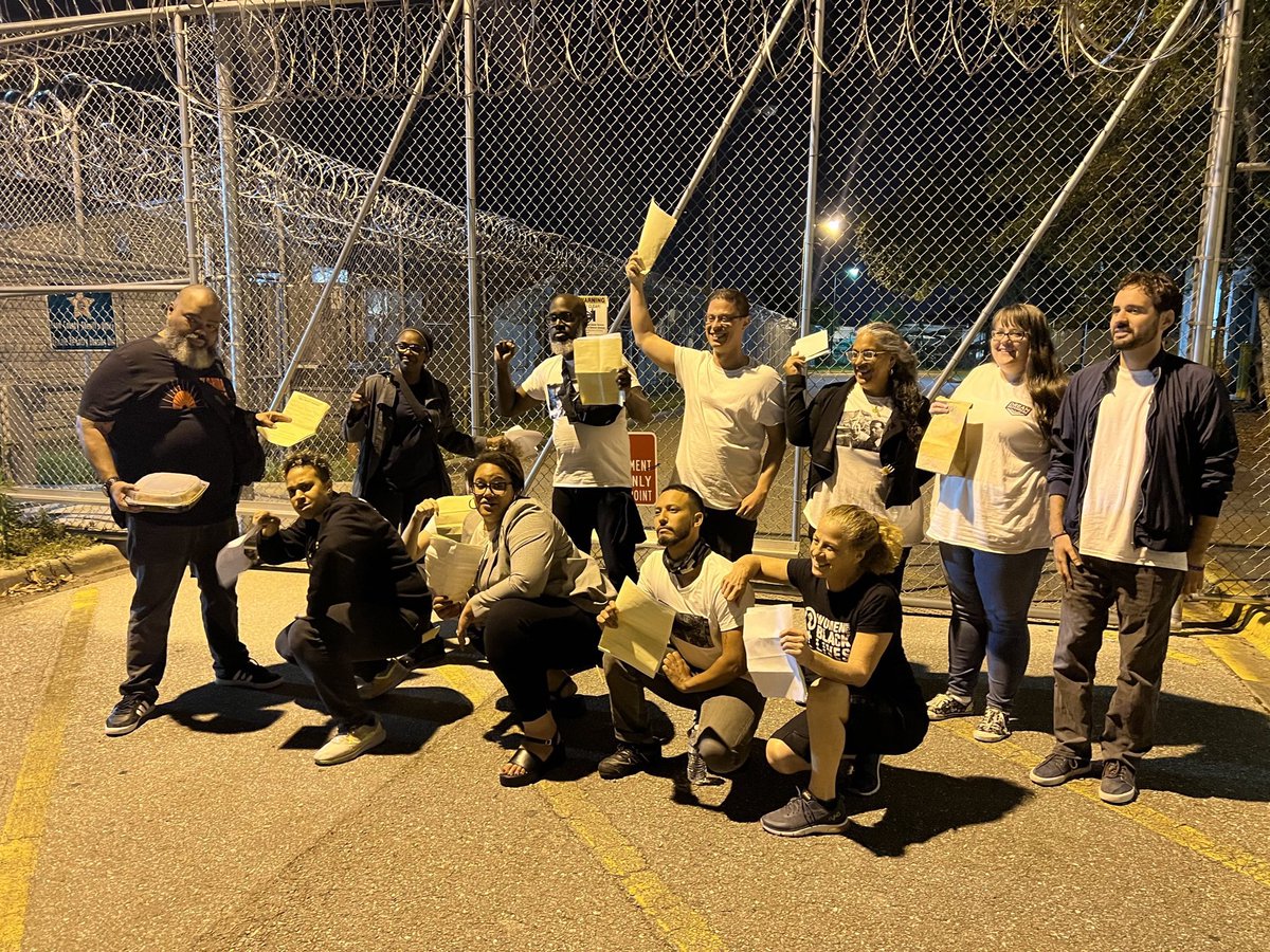 Dreamdefenders's tweet photo. Update: All #Florida14 out of jail. They’ve all been trespassed from the Capitol and won’t be allowed on the premises for one year. https://t.co/n7sConwiRy
