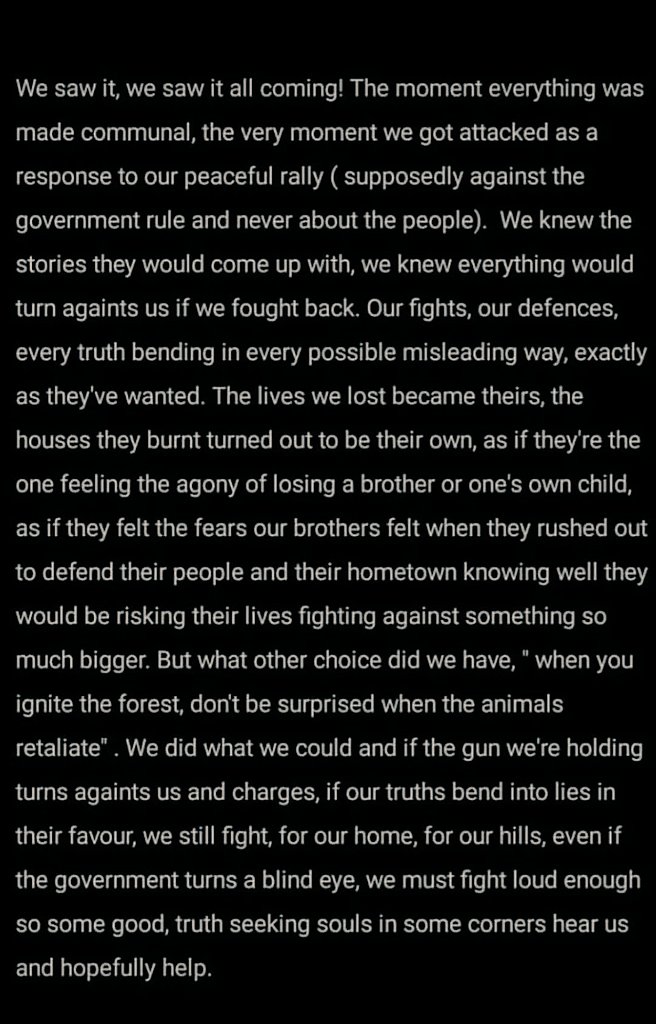 Twiddelb's tweet photo. #TribalLivesMatter  #manipurisburning https://t.co/2SDc6dadmZ