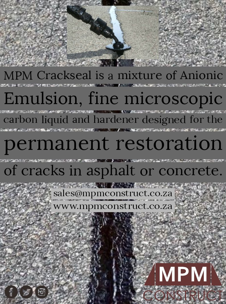 MpmConstruct's tweet photo. MPM CRACKSEAL 

https://t.co/SCKwCtMpu3 https://t.co/Mjjxkp0Ccd