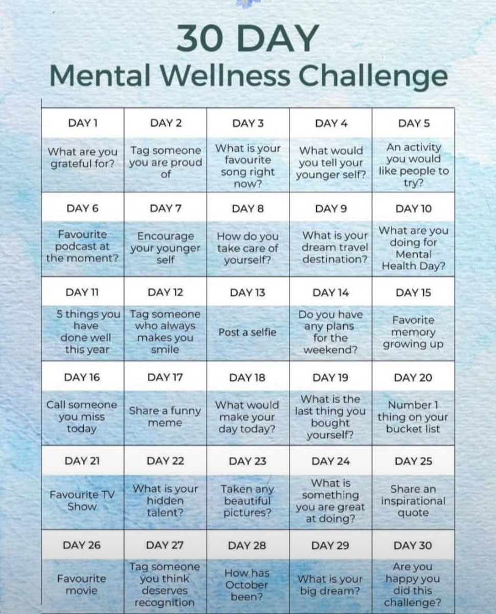 Mindfulsessions's tweet photo. It’s Day for our the wellness Challenge.
What would you tell your younger self. https://t.co/RQVIUEMc0m